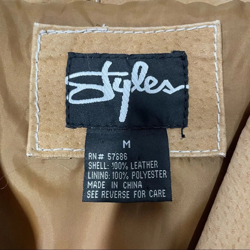 Vintage Styles 100% Genuine Leather Coat Jacket size M - Picture 15 of 15